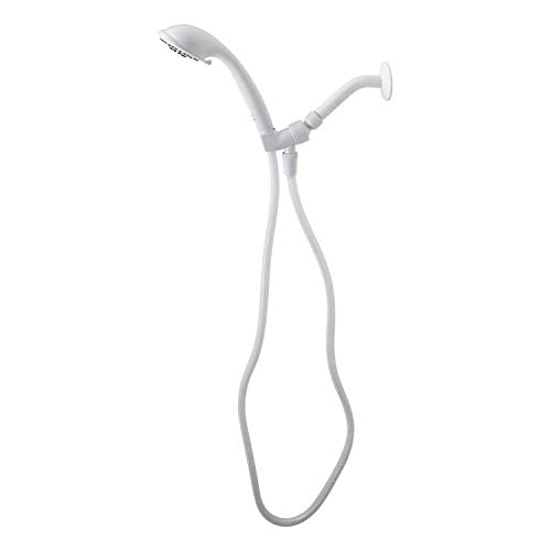 Aqua Vista 3-Spray Handheld Shower Head, White, WaterSense Certified | 60 in. No-Kink Hose, Rub-Clean Nozzles, 2X Water Coverage, Reduces Water Use Up to 20%, Limited Warranty, Spa Shower Head