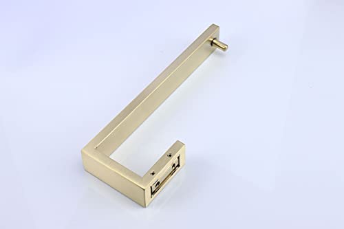 TocTen Hand Towel Holder/Towel Ring - Thicken SUS304 Stainless Steel Bathroom Hand Towel Hanger, 9 Inch Heavy Duty Wall Mounted Towel Rack, Square Hand Towel Bar for Bathroom Hardware (Gold, 9 in) - color: Gold, size: 9 In-Rectangular