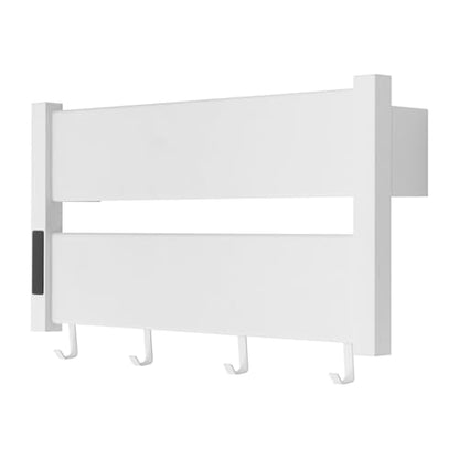 Electric Towel Warmer, 2-Tier Wall-Mounted Heated Towel Rack, 100W Water-Resistant Aluminum Towel Warmer for Bathroom with LED Touch Screen, Adjustable Temp 95-158°F & Timer 0-2h, Creamy White