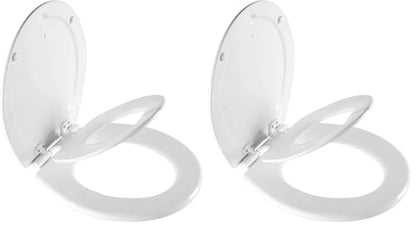Mayfair NextStep Slow-Close Toilet Seat with Built-In Toddler Potty Training Seat, Removable, White, Round (Pack of 2) - size: Round (Pack of 2), style: 2-in-1 Toilet Seat