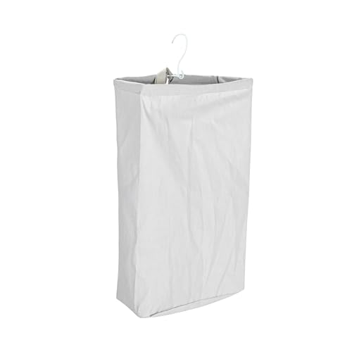 Household Essentials Door Hanging Laundry Bag, Washable Canvas Bag with Loop Handle, Holds Two Loads of Laundry, Great for Dorms and Small Spaces, Grey - color: Grey