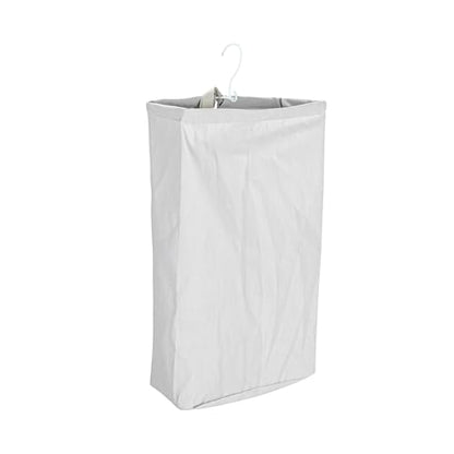 Household Essentials Door Hanging Laundry Bag, Washable Canvas Bag with Loop Handle, Holds Two Loads of Laundry, Great for Dorms and Small Spaces, Grey - color: Grey