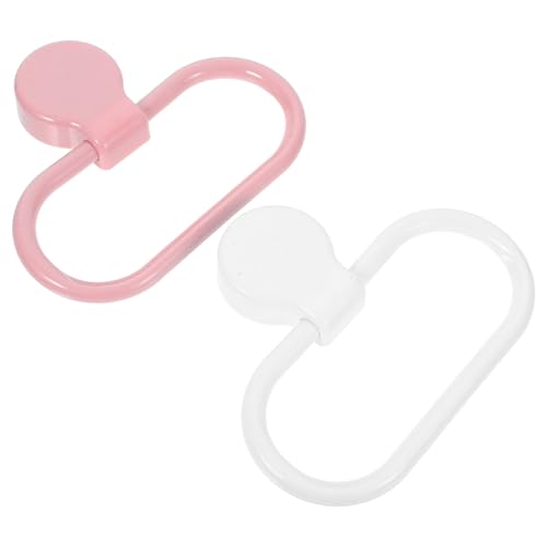 Luxshiny 2Pcs Adhesive Hand Towel Holder and Towel Ring Plastic Bathroom Kitchen Wall-Mounted No-Drill Sink Rack for Home Use