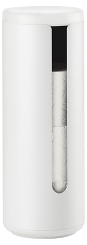 Zone Denmark Ume Toilet Paper Storage for the Wall, Toilet Paper Holder, Standing, Made of Aluminium, Practical and Elegant Bathroom Accessories, Diameter 15 cm, Height 40.5 cm, White