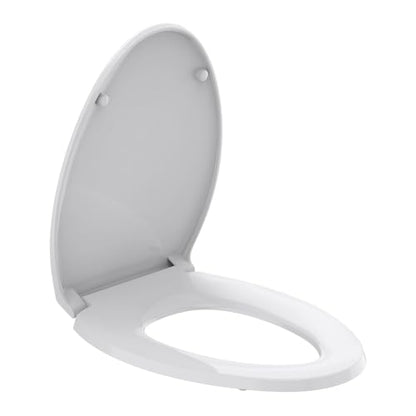 R&T Elongated Toilet Seat B1130, Heavy-Duty up to 400 lbs, Slow Close, Non Slip and Easy to Keep Clean, Easy to Install, White Premium Premium PP Material - color: Elongated – Upgrade / Heavy Duty (400 lbs)