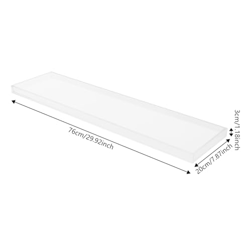 Acrylic Bath Tray Transparent Bathtub Shelf Towel Tray with Wine Holder | Durable Thick Acrylic Build | Stable For Drinks And Books | Modern Minimalist Look