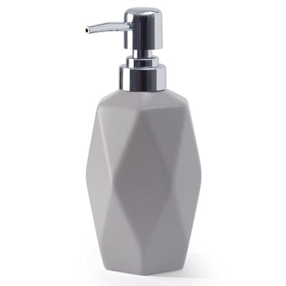 Soap Dispenser, 13.5oz Ceramic Soap Dispenser Bathroom for Kitchen & Bathroom (Light Grey) - color: Light Grey