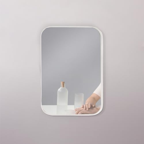 2Pcs Table Desk Vanity 8-Inch Makeup Mirror, Simple Portable Travel Mirror with Stand, Standing and Wall Hanging Dual-use White - color: 2pcs-white