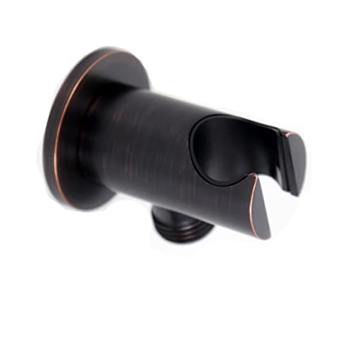 Hand Held Shower Head Holder with Hose Connector Shower Wand Holder Wall Mount Handheld Shower Handle Sprayer Holder Shower Hose Adapter Shower Elbow with Spray Head Bracket Oil Rubbed Bronze - color: Oil Rubbed Bronze