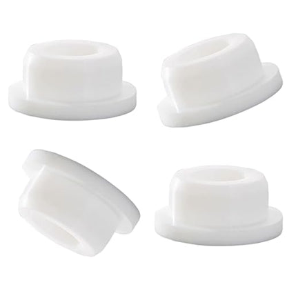 LiXiongBao 4 Pack Rubber Sink Overflow Hole Cover,Circular Sink Overflow Cap for Kitchen and Bathroom Sink Basin Trim Overflow Drain Cover(White)