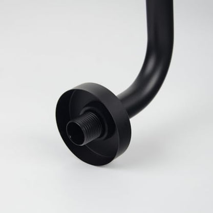 Shower Extension Arm, S shaped shower arm with Flange,Stainless Steel 13 Inch High Rise Shower Head Extender Arm,Matte Black,10Z3MK - color: Matte Black, style: S Shaped