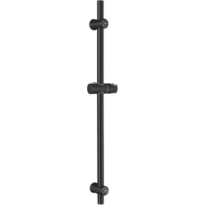 Shower Slide Bar 32-Inch Segmental Sliding Slide bar with Adjustable Handheld Shower Head Holder, Install Distance 20-28 Inch, Screw Wall Mounted for Bathroom Outdoor, Black