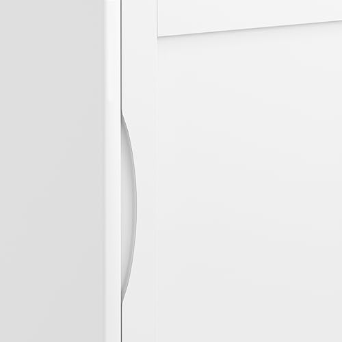 SIMPLIHOME Harper 48" Wide Solid Wood Storage Cabinet in Black - color: White, size: 30 inch
