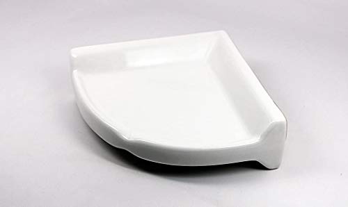 American Olean Large Ceramic Corner Shower Shelf - Gloss White