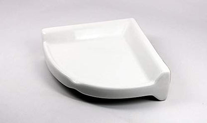 American Olean Large Ceramic Corner Shower Shelf - Gloss White