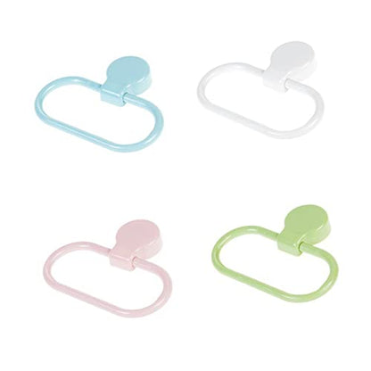 POPETPOP Self Adhesive Towel Holder Ring Green No Drilling Bathroom Towel Rack Abs Material Easy Peel and Stick Installation for Kitchen and Bathroom Use