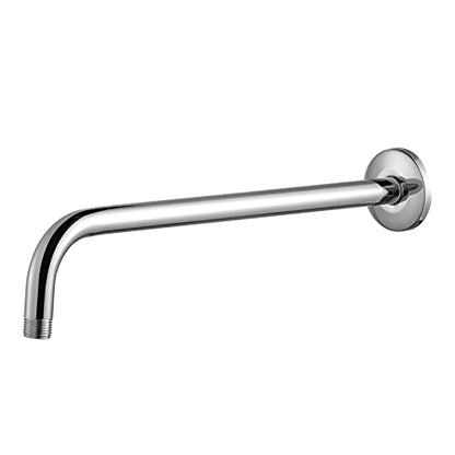 OFFO Shower Arm with Flange, 12 in Wall Mount Replacement Angle Shower Head Arm Wall-Mounted For Fixed Shower Head & Handheld Showerhead, Chrome - color: Chrome, style: 12 in