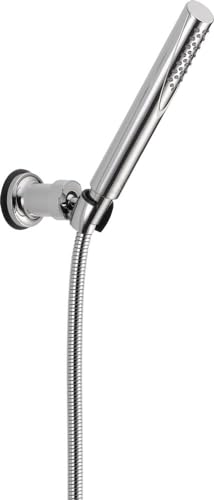 Delta Faucet Trinsic Single Spray Wall-Mount Hand Shower, Hand Held Shower with Hose, Chrome Handheld Shower Head, Slide Bar Hand Shower, Handheld Shower, Chrome 55085 - color: Chrome