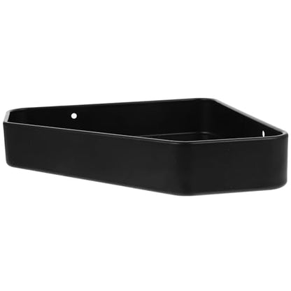 STAHAD Space Aluminum Floating Corner Shelf Wall Mounted Bathroom Storage Rack with Anti-Skid Lip Edge Black Shower Organizer for Corner Wall Storage