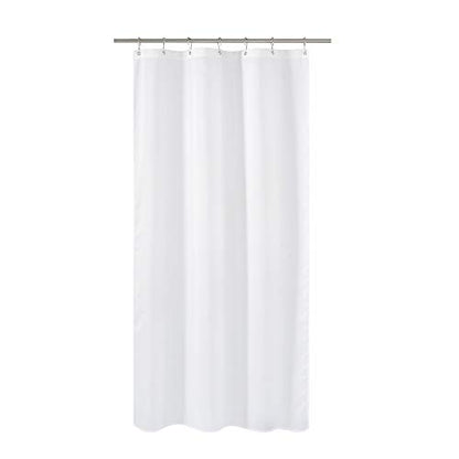 N&Y HOME Fabric Shower Curtain Liner Stall Size 42 by 72 inches, White | Hotel Quality, Bottom Magnets, Machine Washable, Water Repellent, 42x72 Narrow Bathroom Curtain with Grommets - color: White, size: 42"W x 72"L (Pack of 1)