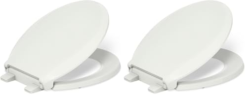 KOHLER 4639-RL-NY Cachet ReadyLatch Round Toilet Seat Soft Close, Dune (Pack of 2) - color: Dune, size: Round (Pack of 2)