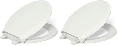 KOHLER 4639-RL-NY Cachet ReadyLatch Round Toilet Seat Soft Close, Dune (Pack of 2) - color: Dune, size: Round (Pack of 2)