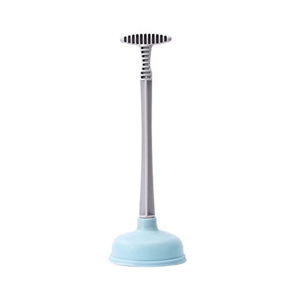 Toilet Plunger with Long Handle for Bathroom Heavy Duty Cute Macaron Color (Macaron Blue) - color: Macaron Blue