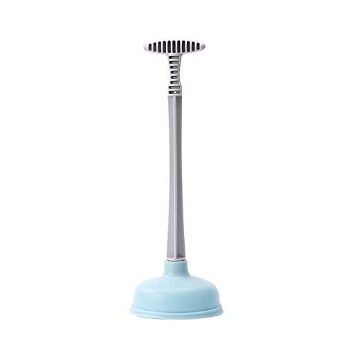 Toilet Plunger with Long Handle for Bathroom Heavy Duty Cute Macaron Color (Macaron Blue) - color: Macaron Blue