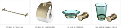 ECKOREA® Hair Line Bronze Tumbler Holder ECK-300C-BZ, Tumbler Included, Durable Zinc Alloy, Wall-Mounted, Screw-in - size: ECK-300C-BZ