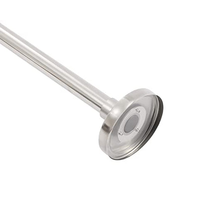 Corner Shower Curtain Rod, Adjustable 304 Stainless Steel | for Bathroom Clothing Stores, Wall Mount Curved Shower Rod Fits 17.72-29.53 In Sides, Used for Toughened Glass Walls
