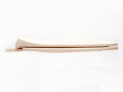 2Q1E6-02 Builder Grade Slow Close Plastic Toilet Seat with Vari Adjust Lok-Down R'N'C Hinge and Quik-Lok Mounting Hardware, Elongated, Biscuit/Linen - color: Biscuit, Linen, style: Elongated