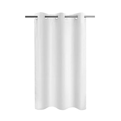River Dream No Hook Stall Fabric Shower Curtain 48" Wide - Soft Microfiber Shower Stall Curtain Hotel Grade, Waterproof & Machine Washable, White, 48x74 - color: White, size: 48"W x 74"L (Pack of 1)