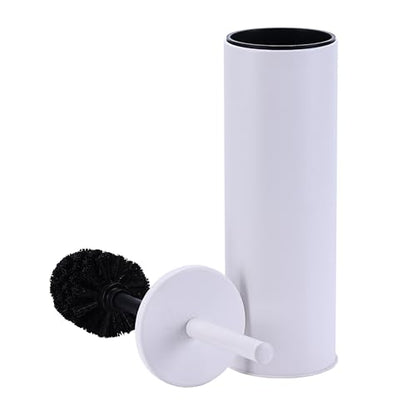 Deep & Sturdy Toilet Bowl Brush with Holder - Durable Scrubbing - Toilet Cleaners - Household Essentials - Bathroom Cleaner - Cleaning Supplies - Household Supplies, Matte White - color: Matte White Reese