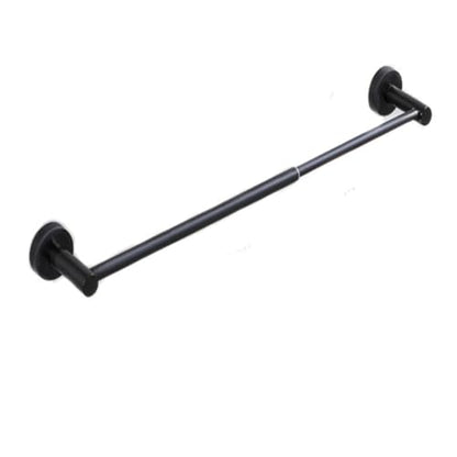 Towel Bar, Adjustable 15inch - 25.5inch Towel Rack, Self Adhesive Wall Mounted for Bathroom Kitchen Hand Towel Holder Cloths Hanger 304 Stainless Steel Organizer Single Bar (1PCS, Matte Black)
