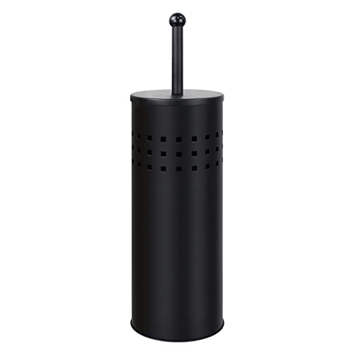 Blue Donuts Toilet Plunger with Holder for Bathroom, Multi Drain Suitable Also for Bathtubs, Quick Dry, Black - color: Black