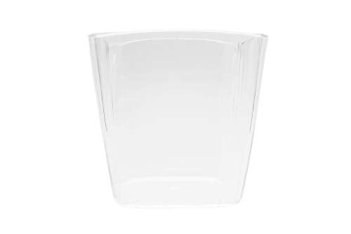 Huang Acrylic Clear Square Mini Wastebasket Trash Can | Garbage Container Bin for Bathrooms, Kitchens, Home Offices | Shatter-Proof, Stylish, Durable and Compact Design - size: Mini Square