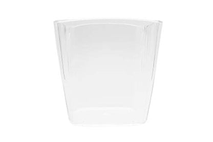 Huang Acrylic Clear Square Mini Wastebasket Trash Can | Garbage Container Bin for Bathrooms, Kitchens, Home Offices | Shatter-Proof, Stylish, Durable and Compact Design - size: Mini Square