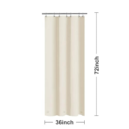Barossa Design Stall Waterproof PEVA Shower Curtain Liner, Beige, 36x72 | Waterproof PEVA, 3 Bottom Magnets, Metal Grommets, Lightweight Plastic Shower Liner 36x72 Inches for Small Bathroom Stall - color: Beige, size: 36"W x 72"L (Pack of 1)