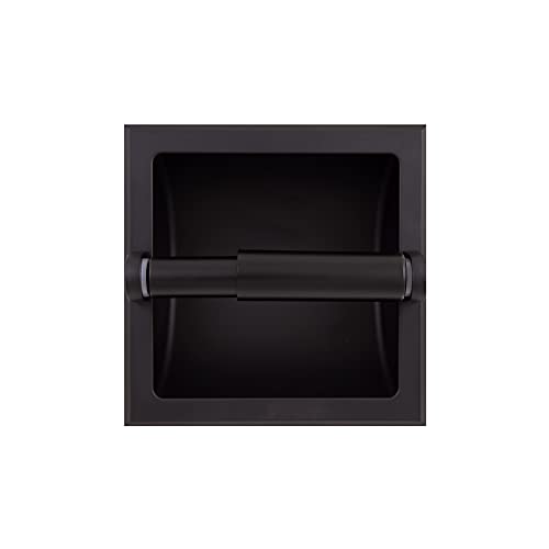 Design House Millbridge Toilet Paper Holder, Matte Black | Wall Mount, Classic, Zinc, Hardware, 544554