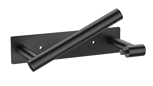 FORIOUS Commercial Toilet Paper Holder Wall Mount Bathroom Tissue Holder | Matte Black | Adhesive or Screw | SUS304 Stainless Steel Rustproof | Pivoting Tissue Roll Holder | Square Base - color: Matte Black