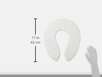 Essential Medical Supply Foam Padded Toilet Seat Cushion Riser with Hook and Loop Attachment for Toilet Seat and Washable Vinyl Cover, 2" - size: 2 Inch (Pack of 1)