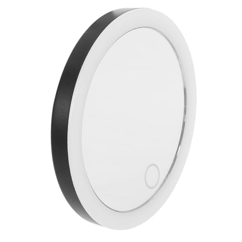 LED Lighted Magnifying Makeup Mirror 10x, 4-inch Portable Vanity Mirror with Rechargeable Battery and 3 Suction Cups for Travel and Bathroom Use