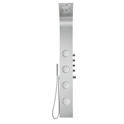 Blue Ocean 63" Stainless Steel SPS8863 Thermostatic Shower Panel Tower System vwith Rainfall Shower Head, Body Nozzles, and Handheld Shower Head, Shower Column - style: 63 inch with 4 Nozzle Sets