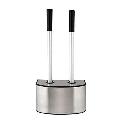 Bath Bliss 2-in-1 Toilet Brush and Plunger Set in Stainless Steel