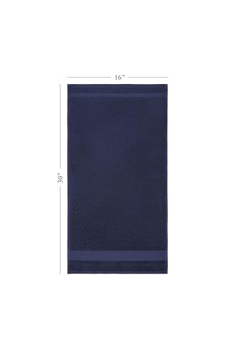 Ozdilek 6-Piece Bath Towel Set, 2 Bath, 2 Hand, 2 Wash, 100% Cotton Turkish Towels, 2 Bath Towels (30x60/550 GSM), 2 Hand Towels (16x30/575 GSM), 2 Washcloths (13x13/600 GSM) (Navy Blue) - color: Navy