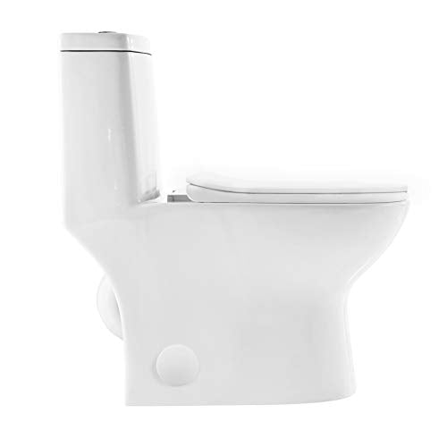 Ivy One-Piece Toilet, 10" Rough-in 1.1/1.6 gpf - color: Glossy White, size: 10" Rough-in