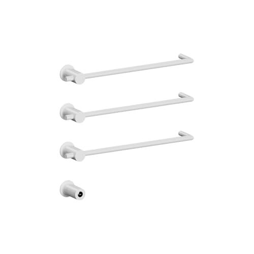 Z&Zhanle Electric Towel Warmer Rack, 3-Bar Wall Mount, Hidden Style, One-Touch Start, White, (High-Gloss White) - color: 3-bar High-gloss White