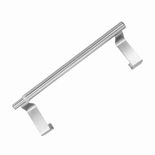 Stainless Steel Retractable Towel Rack – NoDrill Hanging Single Bar, 34cm, Fits Doors <1.9cm Thick (34cm Retractable Horizontal bar) - size: 34cm retractable horizontal bar