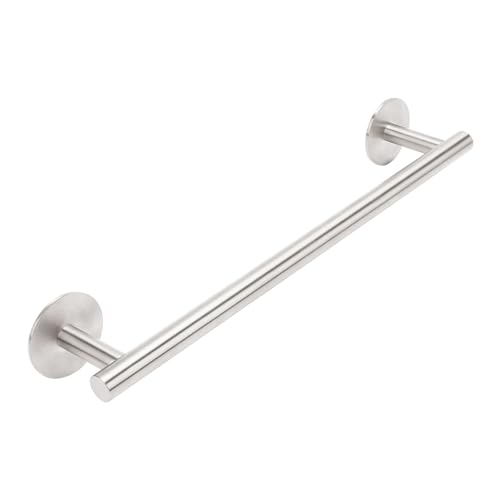 Self Adhesive Towel Bar,16" Brushed Nickel No Drill Bathroom,304SS Towel Rack - color: Brushed Nickel, size: 15.7 Inch