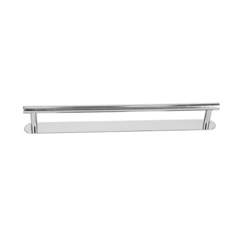 Stainless Steel Self Adhesive Towel Bar, Bathroom Towel Holder Wall Mounted No Drill Installation, Rust Towel Rack for Bath Kitchen Laundry Room (60cm) - size: 60cm